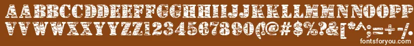 Camouflagej Font – White Fonts on Brown Background