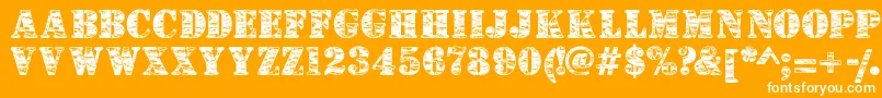 Camouflagej Font – White Fonts on Orange Background