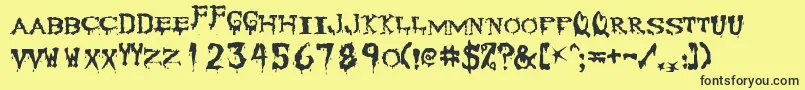 Corpse Font – Black Fonts on Yellow Background