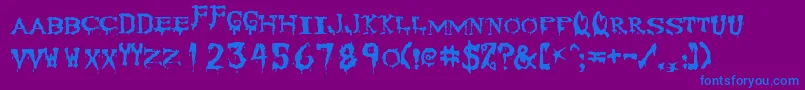 Corpse Font – Blue Fonts on Purple Background