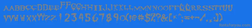 Corpse Font – Gray Fonts on Blue Background