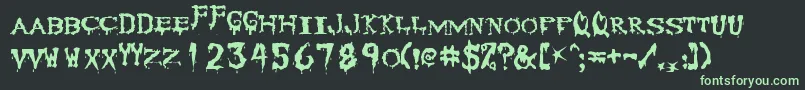 Corpse Font – Green Fonts on Black Background