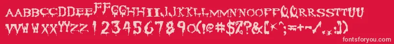 fuente Corpse – Fuentes Rosadas Sobre Fondo Rojo