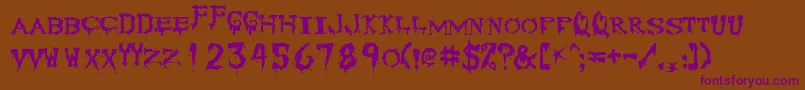 Corpse Font – Purple Fonts on Brown Background