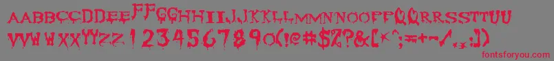 Corpse Font – Red Fonts on Gray Background