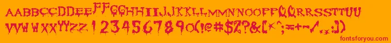 Corpse Font – Red Fonts on Orange Background