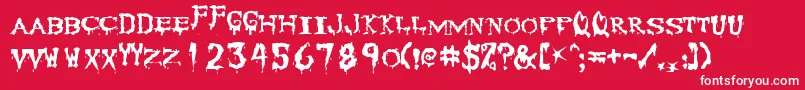 Corpse Font – White Fonts on Red Background