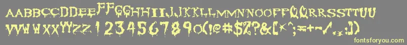 Corpse Font – Yellow Fonts on Gray Background