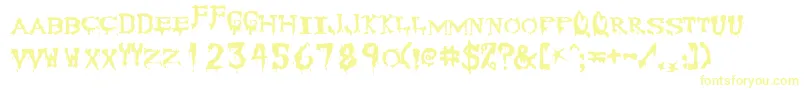 Corpse Font – Yellow Fonts on White Background