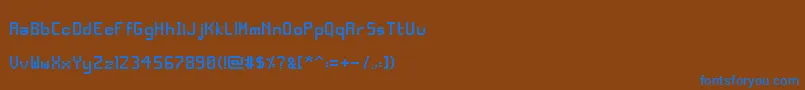 DeltoidSans Font – Blue Fonts on Brown Background