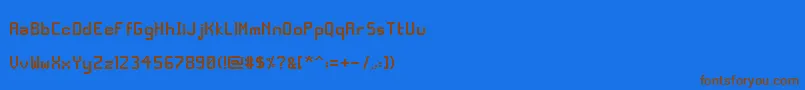 DeltoidSans Font – Brown Fonts on Blue Background