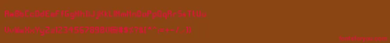 DeltoidSans-fontti – punaiset fontit ruskealla taustalla