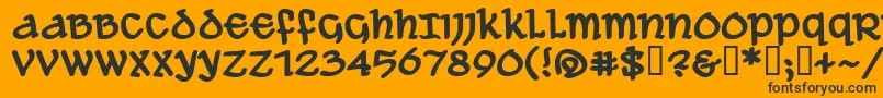 AleAndWenchesBbBold Font – Black Fonts on Orange Background