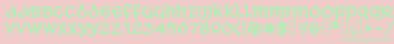 AleAndWenchesBbBold Font – Green Fonts on Pink Background