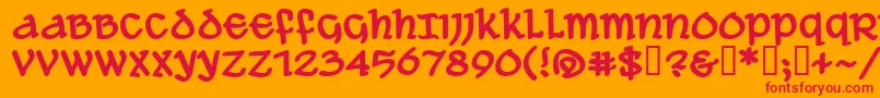 AleAndWenchesBbBold Font – Red Fonts on Orange Background