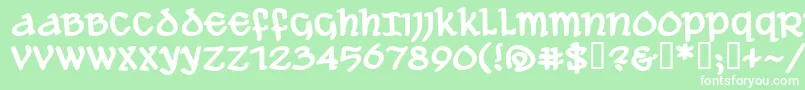 AleAndWenchesBbBold Font – White Fonts on Green Background