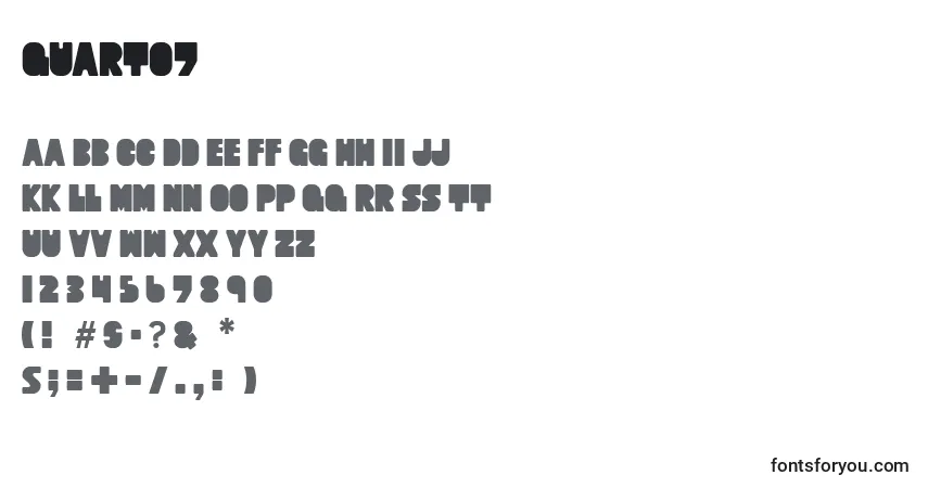 Quart07-fontti – aakkoset, numerot, erikoismerkit