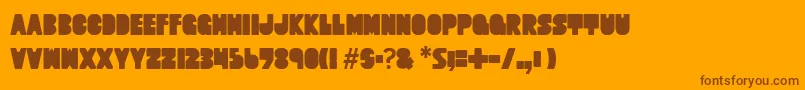 Fonte Quart07 – fontes marrons em um fundo laranja