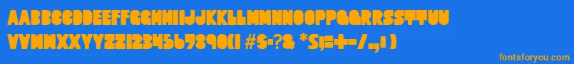 More about Quart07 Font Quart07 Font – Orange Fonts on Blue Background