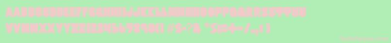 Quart07 Font – Pink Fonts on Green Background