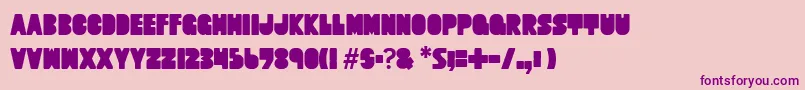 Quart07 Font – Purple Fonts on Pink Background
