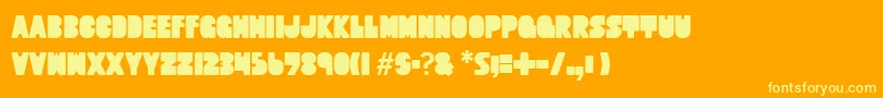 Шрифт Quart07 – жёлтые шрифты на оранжевом фоне