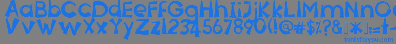 SenyumSokmodeh Font – Blue Fonts on Gray Background