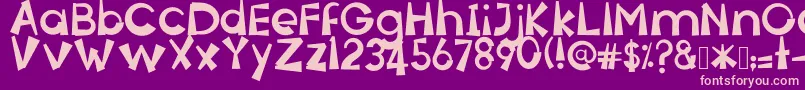 SenyumSokmodeh Font – Pink Fonts on Purple Background