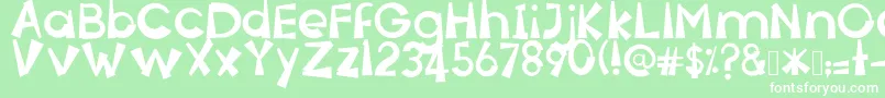 SenyumSokmodeh Font – White Fonts on Green Background