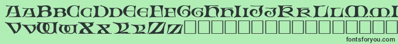 Police FableRegular – polices noires sur fond vert