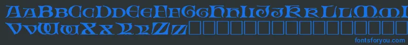 FableRegular Font – Blue Fonts on Black Background