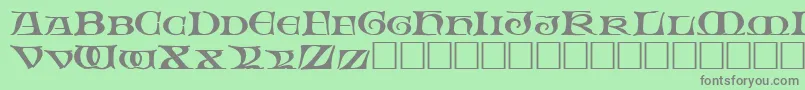 FableRegular Font – Gray Fonts on Green Background