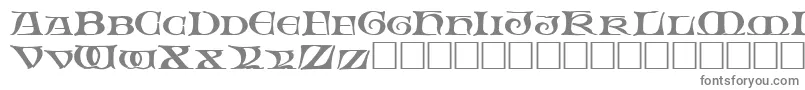 FableRegular-fontti – harmaat kirjasimet valkoisella taustalla