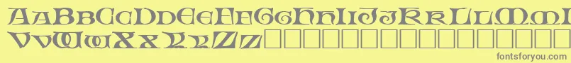 FableRegular Font – Gray Fonts on Yellow Background