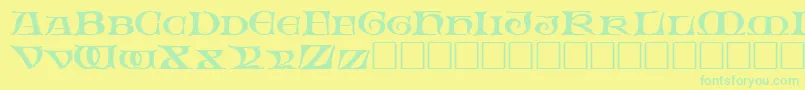 FableRegular Font – Green Fonts on Yellow Background