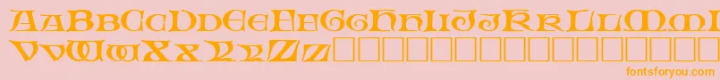 FableRegular Font – Orange Fonts on Pink Background