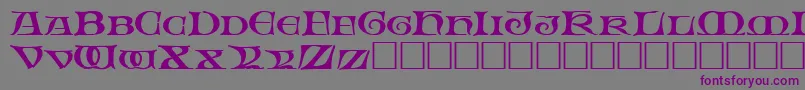 FableRegular Font – Purple Fonts on Gray Background