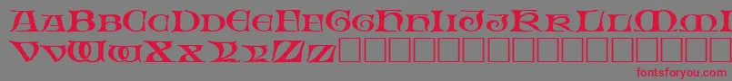 FableRegular Font – Red Fonts on Gray Background
