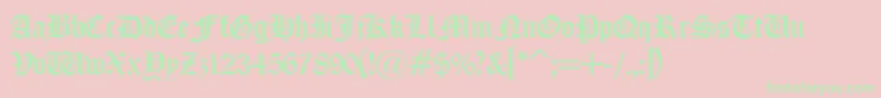 LisanneLight Font – Green Fonts on Pink Background