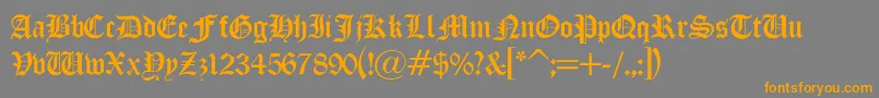 Fonte LisanneLight – fontes laranjas em um fundo cinza