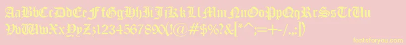 LisanneLight Font – Yellow Fonts on Pink Background