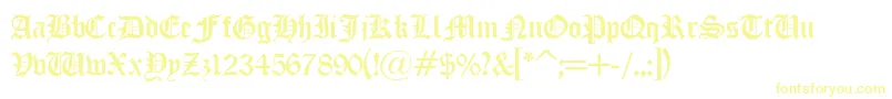 LisanneLight Font – Yellow Fonts on White Background