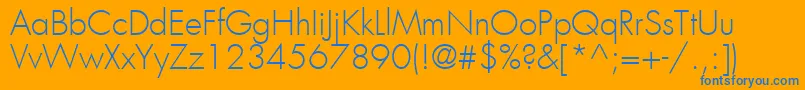 KudosLightSsiLight Font – Blue Fonts on Orange Background