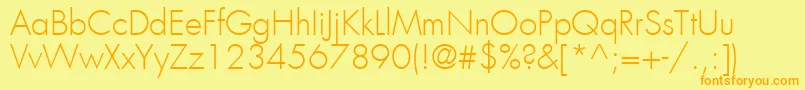 KudosLightSsiLight Font – Orange Fonts on Yellow Background