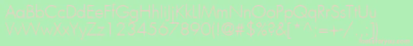 KudosLightSsiLight-fontti – vaaleanpunaiset fontit vihreällä taustalla