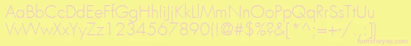 KudosLightSsiLight Font – Pink Fonts on Yellow Background