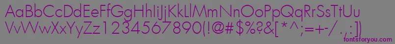 KudosLightSsiLight Font – Purple Fonts on Gray Background