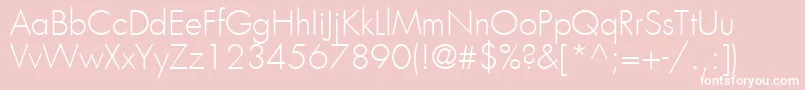 KudosLightSsiLight-fontti – valkoiset fontit vaaleanpunaisella taustalla