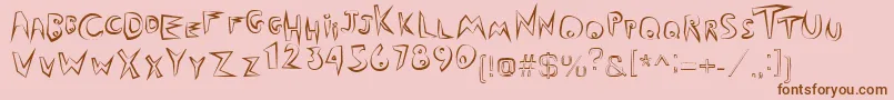 OutbackOutline Font – Brown Fonts on Pink Background