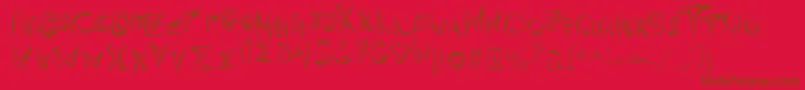 OutbackOutline Font – Brown Fonts on Red Background